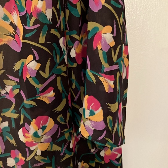 Vintage Edith Martin California Paintbrush Flower Sheer Top - Picture 6 of 7